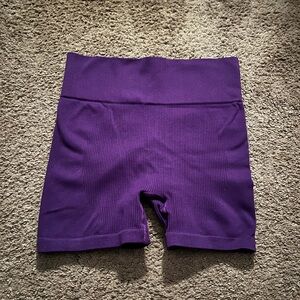 Women's Purple High-Waisted Shorts